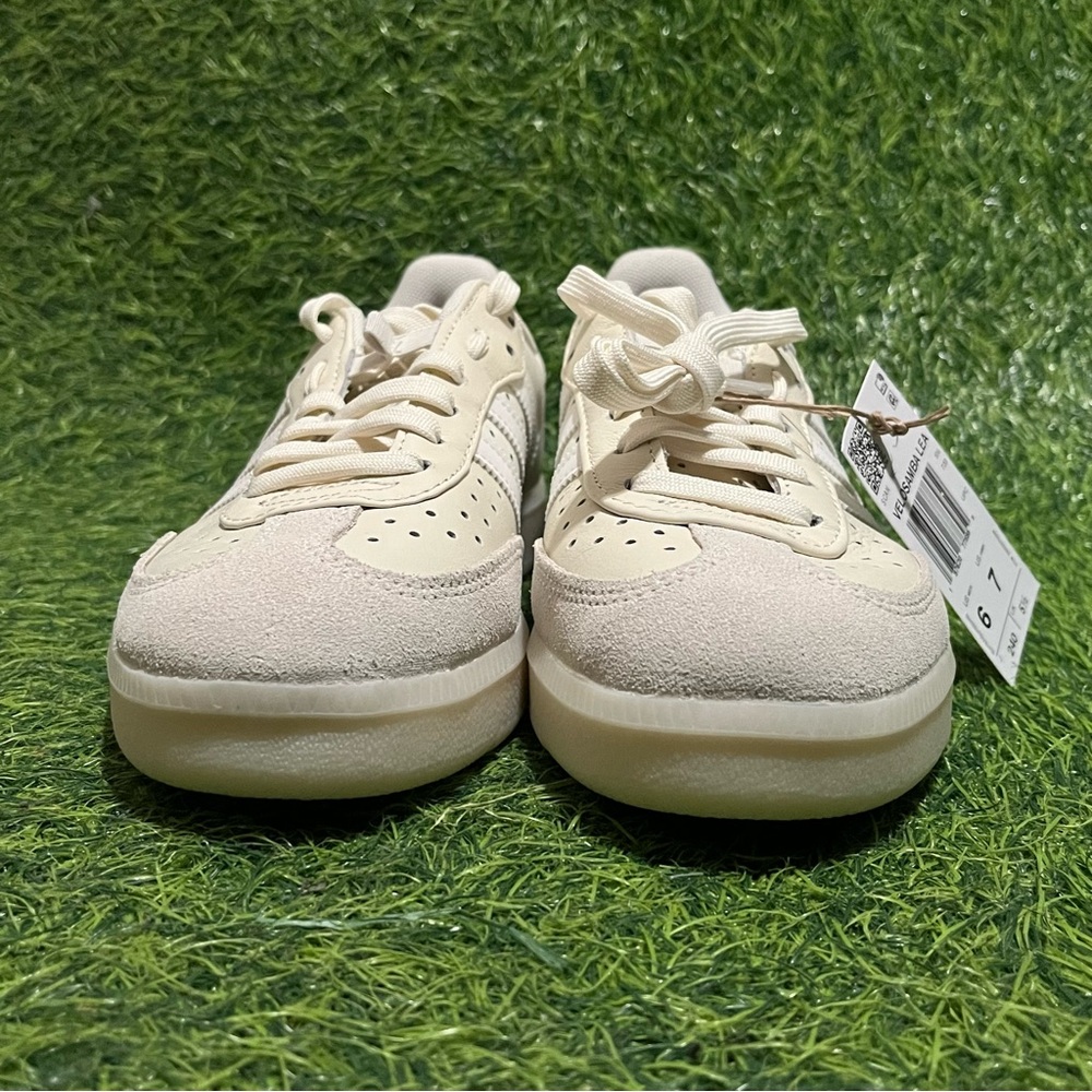 Adidas Velosamba Leather Cycling Shoes “Off White” Cream 3M JQ2323 Mens 6/ Wms 7 - Picture 3 of 10